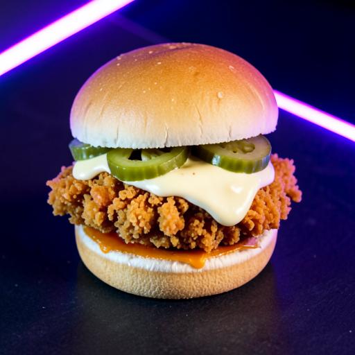 Crispy chicken smash burger